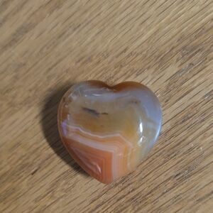 Heart-Shaped Agate Stone Decor
